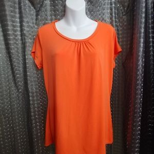 Worthington Orange Short-Sleeved Top Large